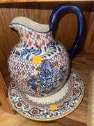 Hand Painted Expressions Pitcher and Plate