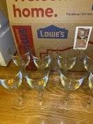 (7) Glass Wine Goblets