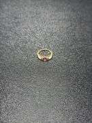 10K GOLD RING WITH RUBY, OPAL, DIAMOND @ APPROX. 2.5 GRAMS