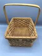 WOVEN BASKETS AND PLASTIC SERVING TRAYS