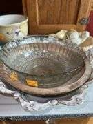 Assorted Glassware and Wooden Bowl