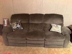 RECLINER COUCH IN USED BUT GOOD CONDITION 36”H x 90”L 34”W