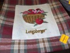 2005 Longaberger Inaugural Basket, Longaberger Easter Basket, and Longaberger Apple Carrying Bag