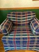 Decorative Plaid Pattern Arm Chair