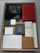 ASSORTED RING/JEWELRY BOXS AND POUCHES