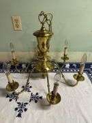 POLISHED BRASS CHANDELIER