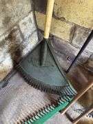 YARD TOOLS: YARD RAKES, GARDEN RAKES, SHOVEL, HOE, BROOMS