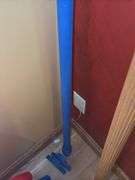Beach Umbrella and (2) Wooden Curtain Rods