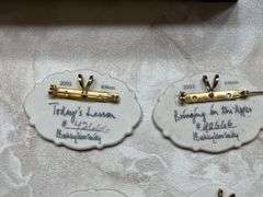 P. Buckley Moss Christmas Geese Pins