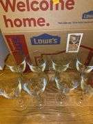 (7) Glass Wine Goblets