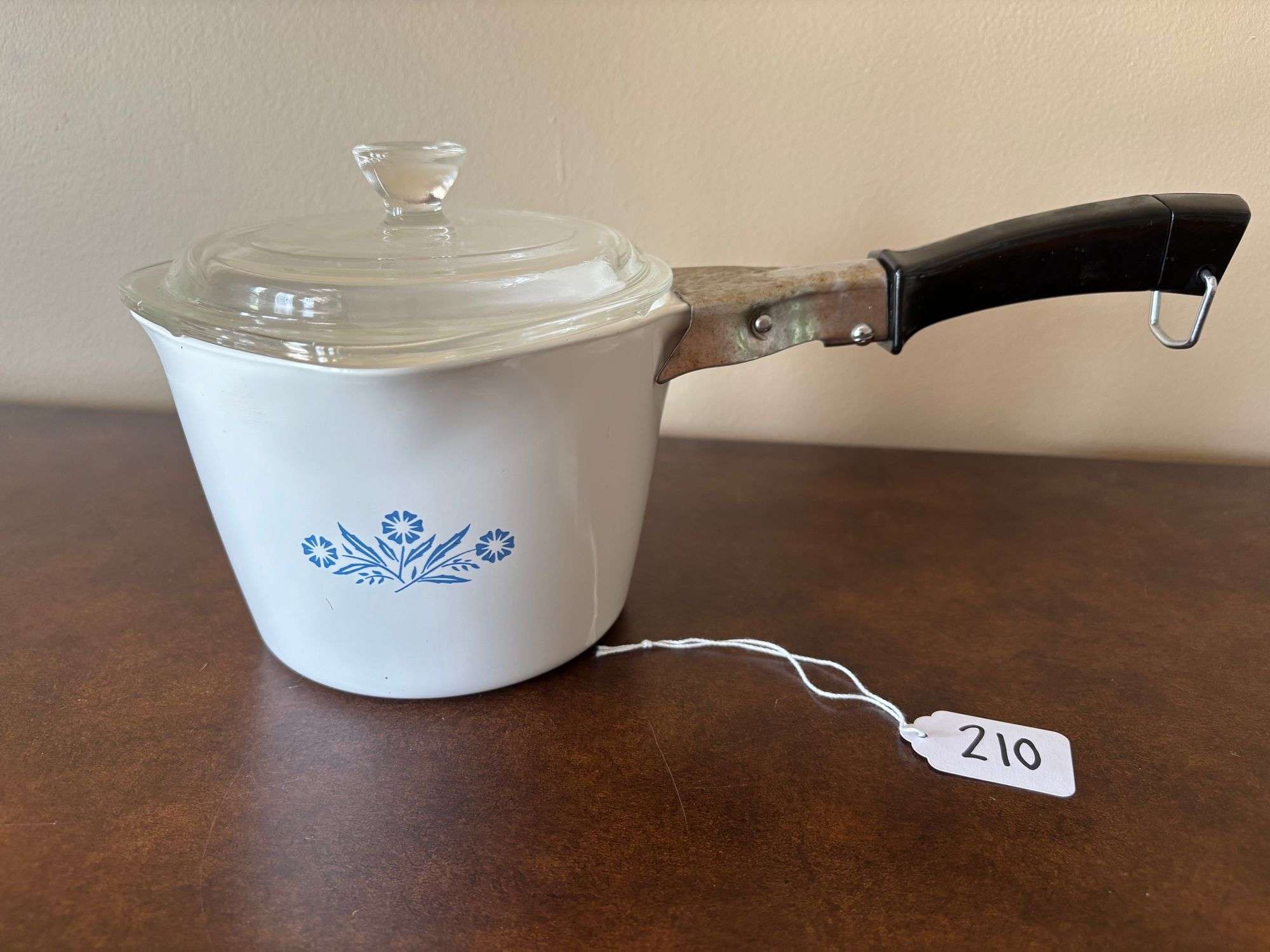 CorningWare Blue Cornflower Sacemaker with Lid and Detachable Handle