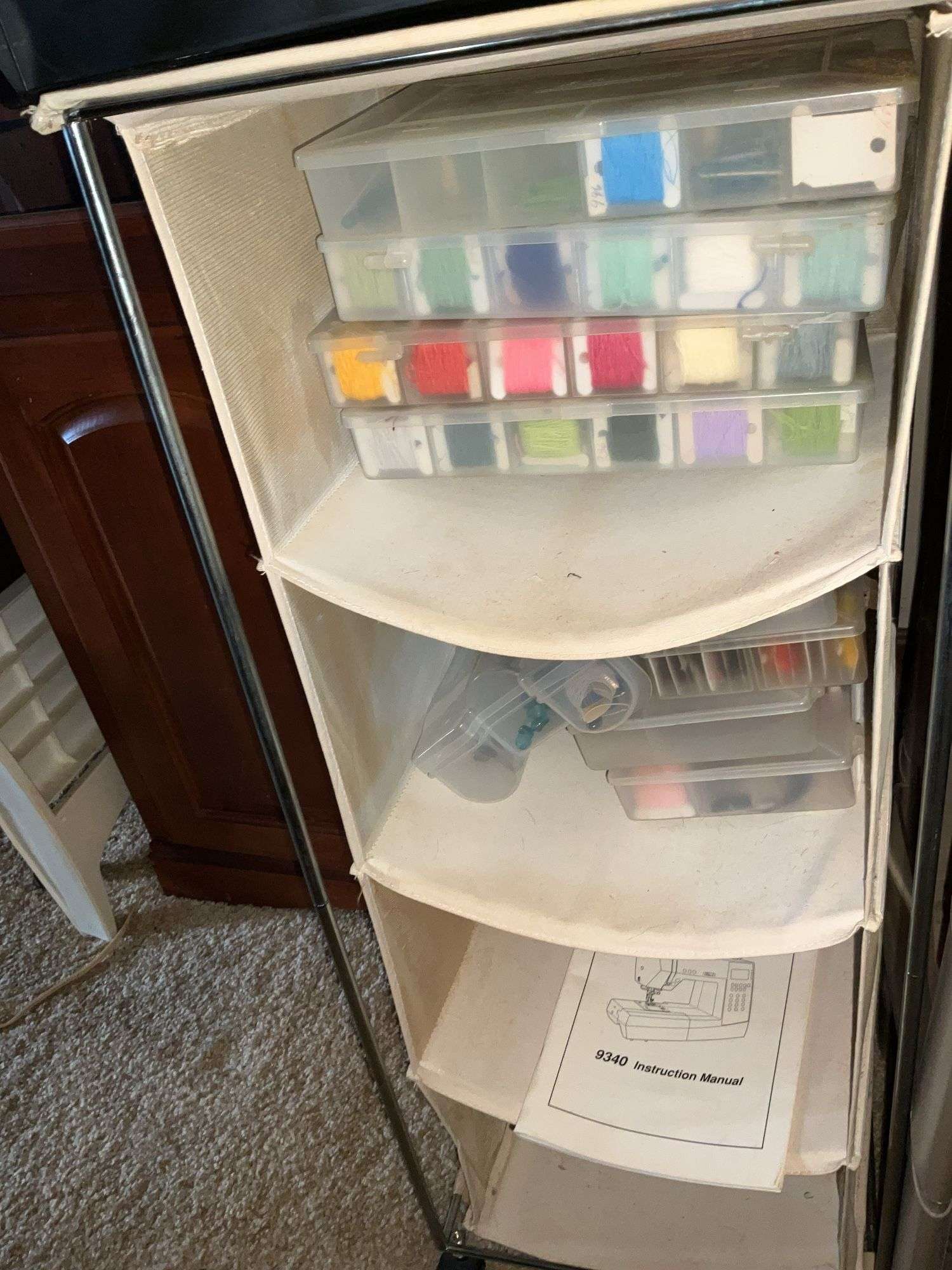 ORGANIZERS WITH CRAFT SUPPLIES