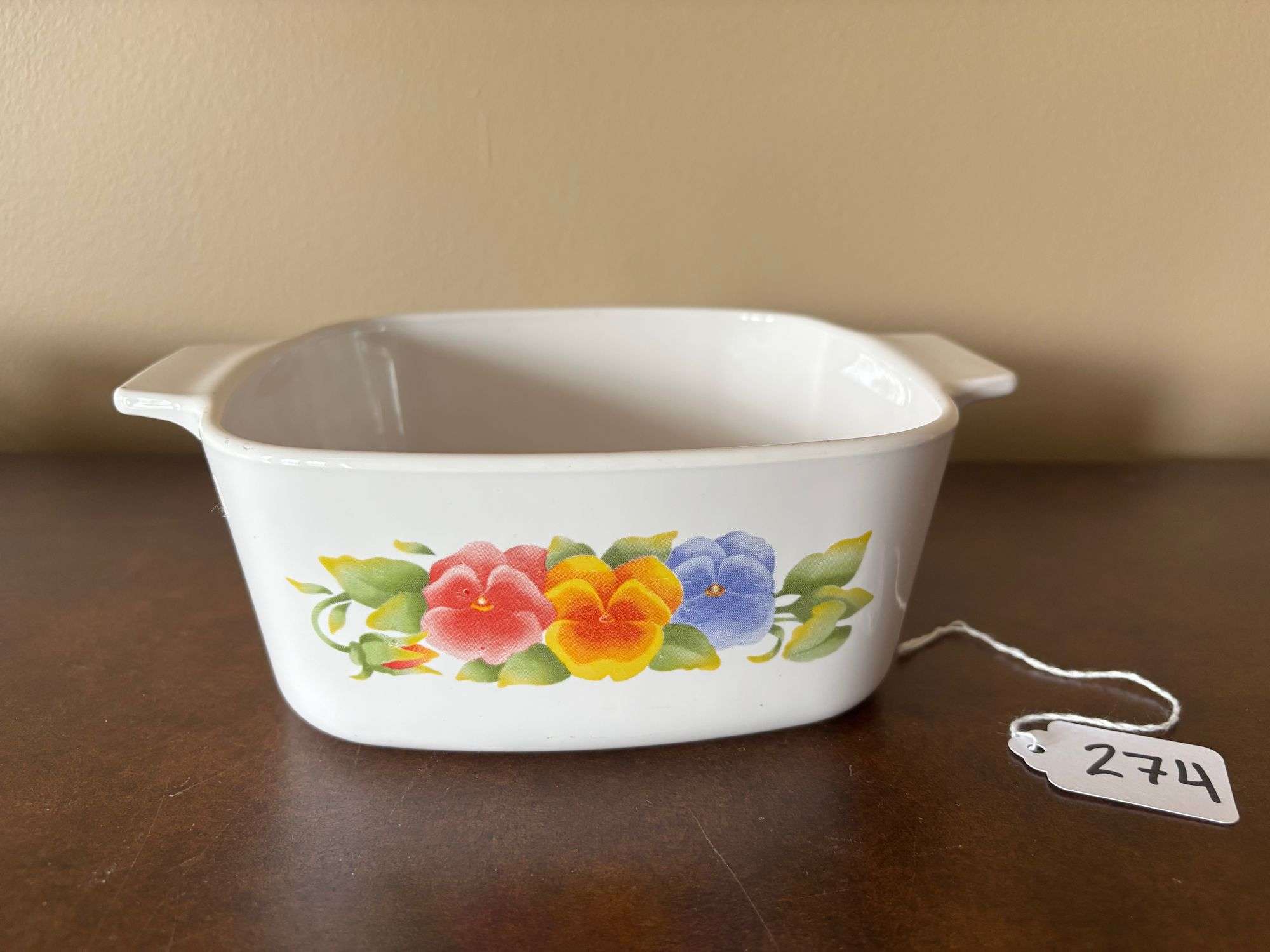 CorningWare Summer Blush Pansy Casserole Dish