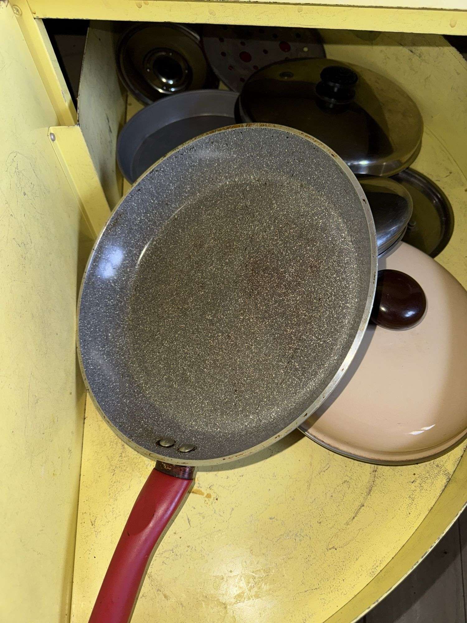 ASSORTED POTS, PANS, AND UTENSILS