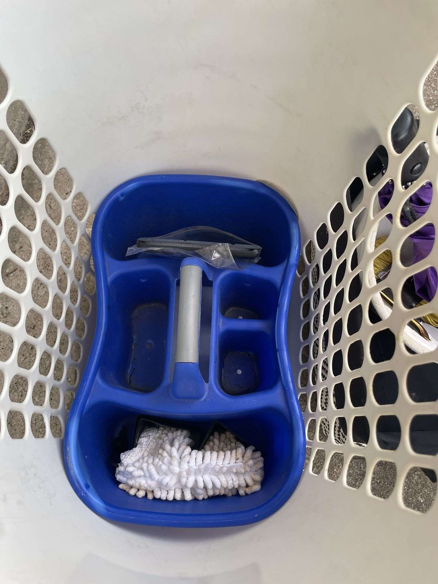 PLASTIC HAMPER, BASKET, UMBRELLAS
