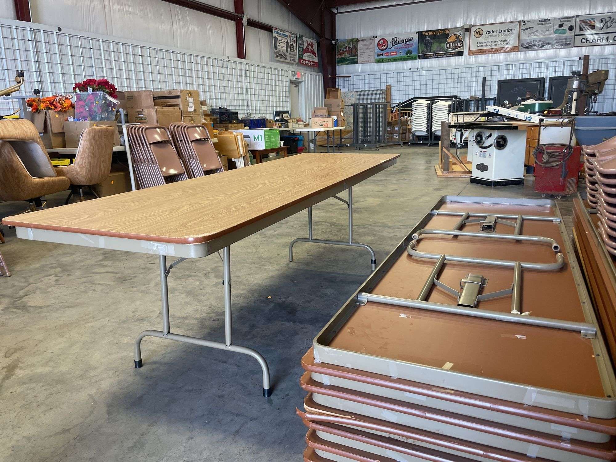 (4) Samsonite heavy duty tables - condition may vary