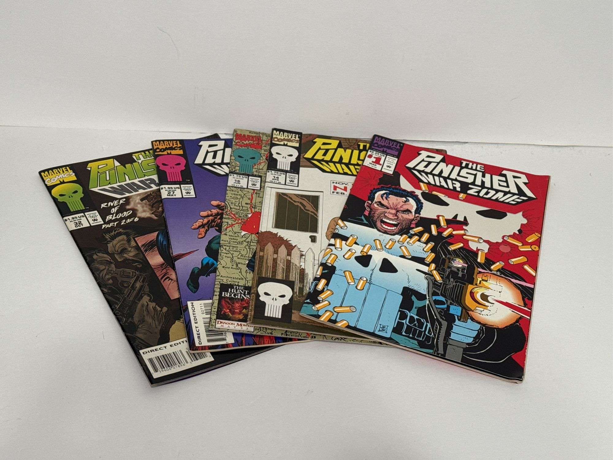 Marvel Comics The Punisher: War Zone Vol. 1 #’s 1, 14, 16, 27, and 32