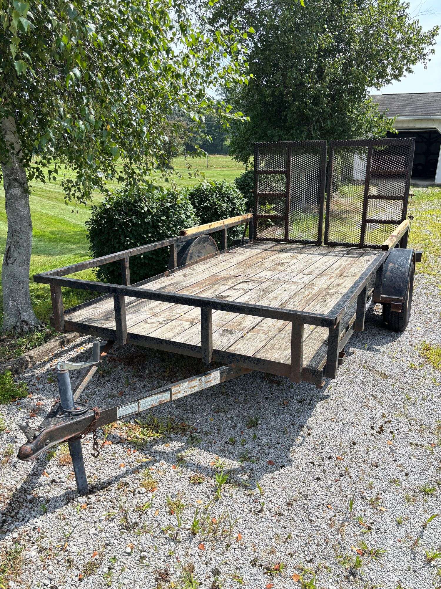 Top Brand 6x10 bumper hitch trailer w/ drop gate