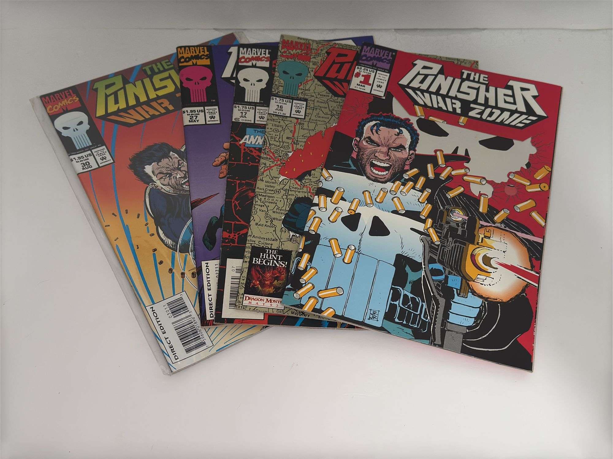 Marvel Comics The Punisher: War Zone Vol. 1 #’s 1, 16, 17, 27 and 30