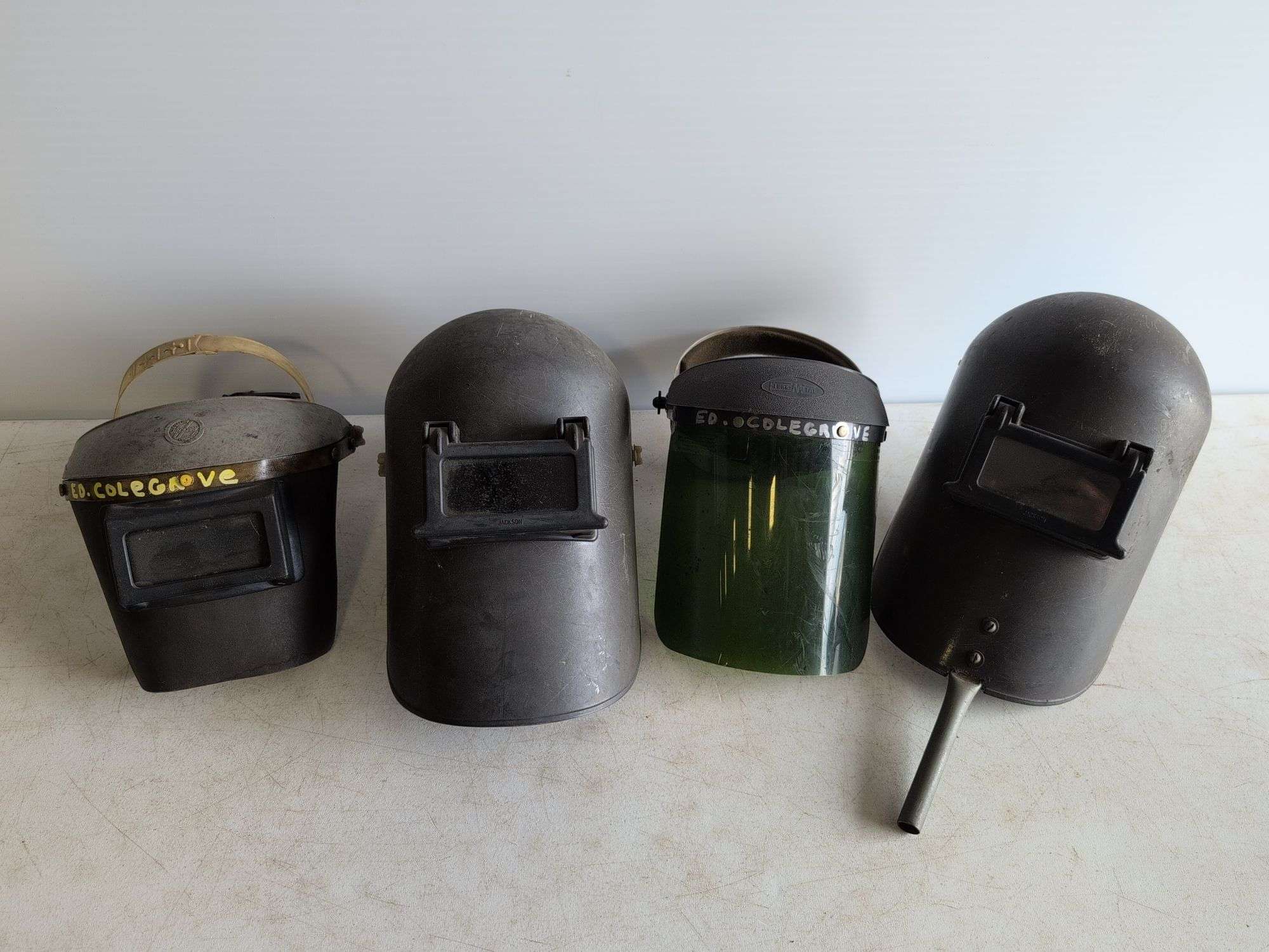 (4) welding masks and face shields - (3) Jackson and (1) Fibre-Metal