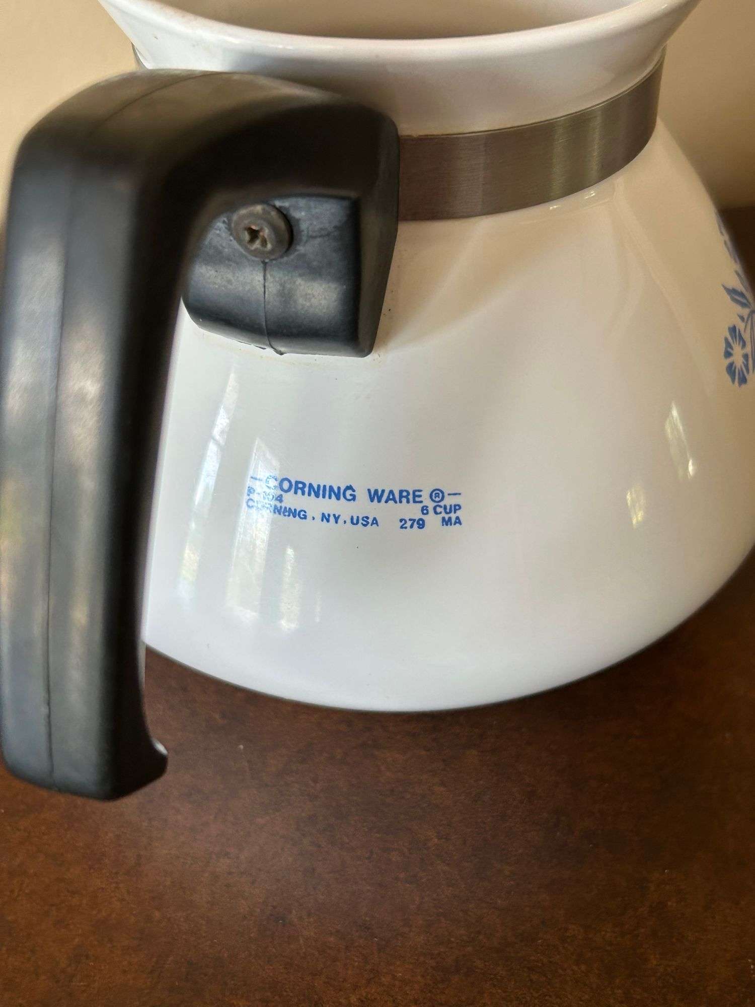 Corning Ware Blue Cornflower Coffee/Tea Pot