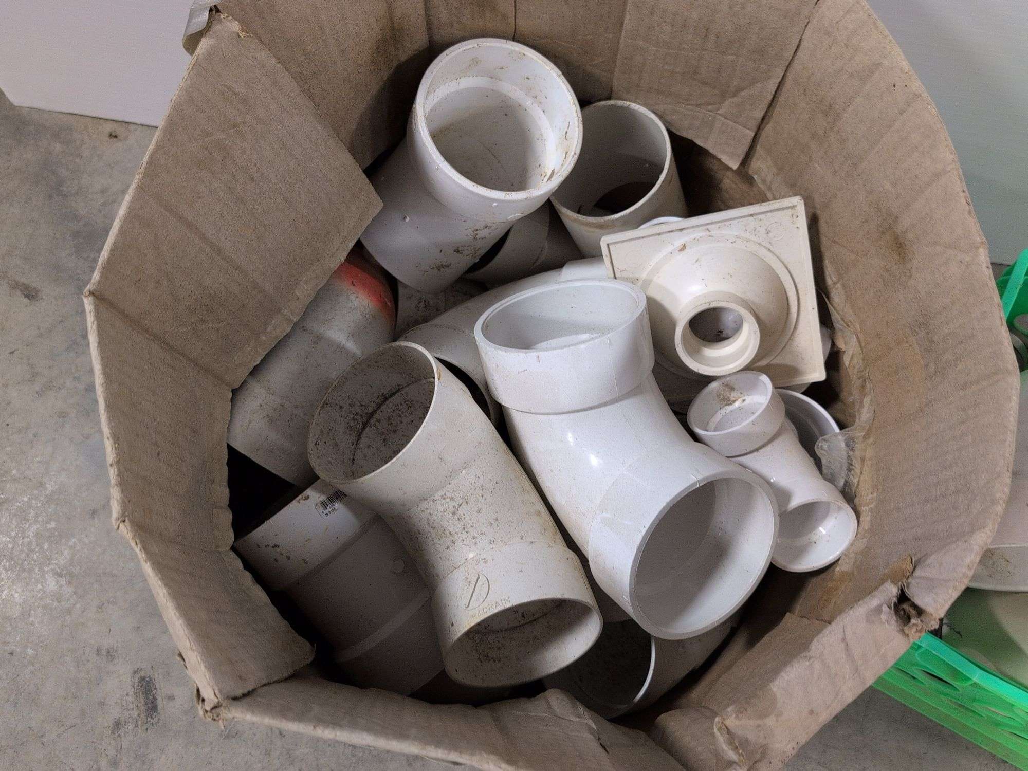Assortment of PVC pipe fittings