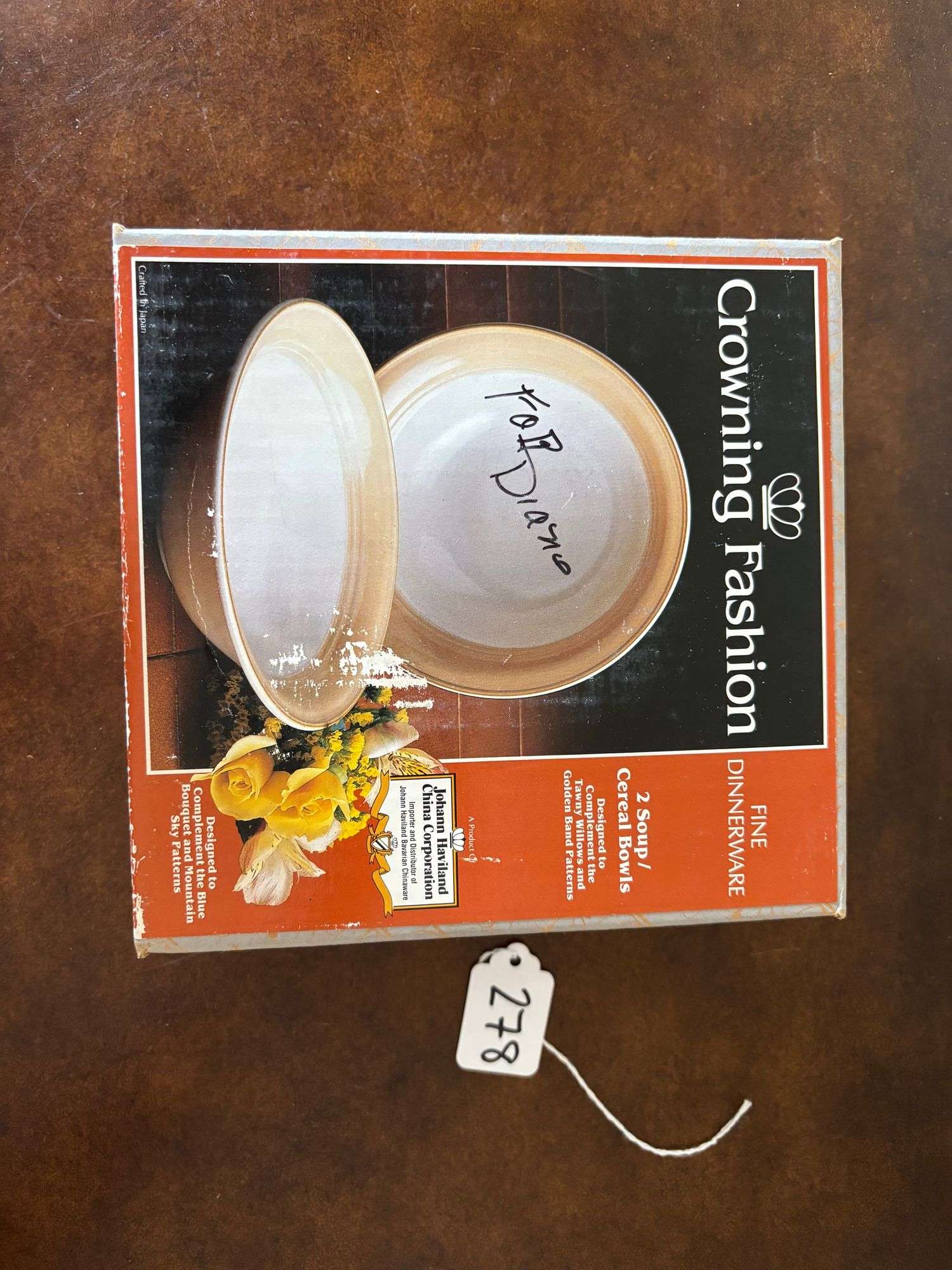 Crowning Fashion Fine Dinnerware - 2 Cereal/Soup Bowls