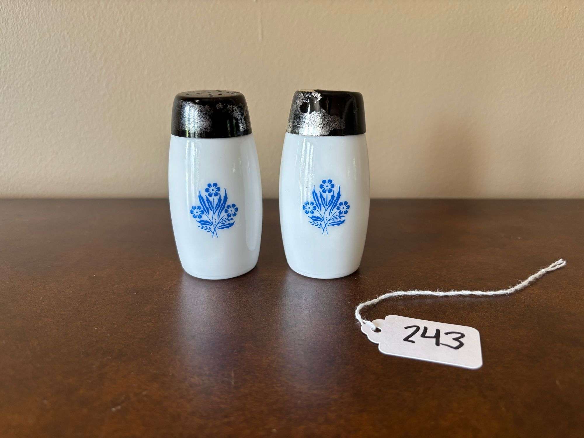 CorningWare Blue Cornflower Salt and Pepper Shakers