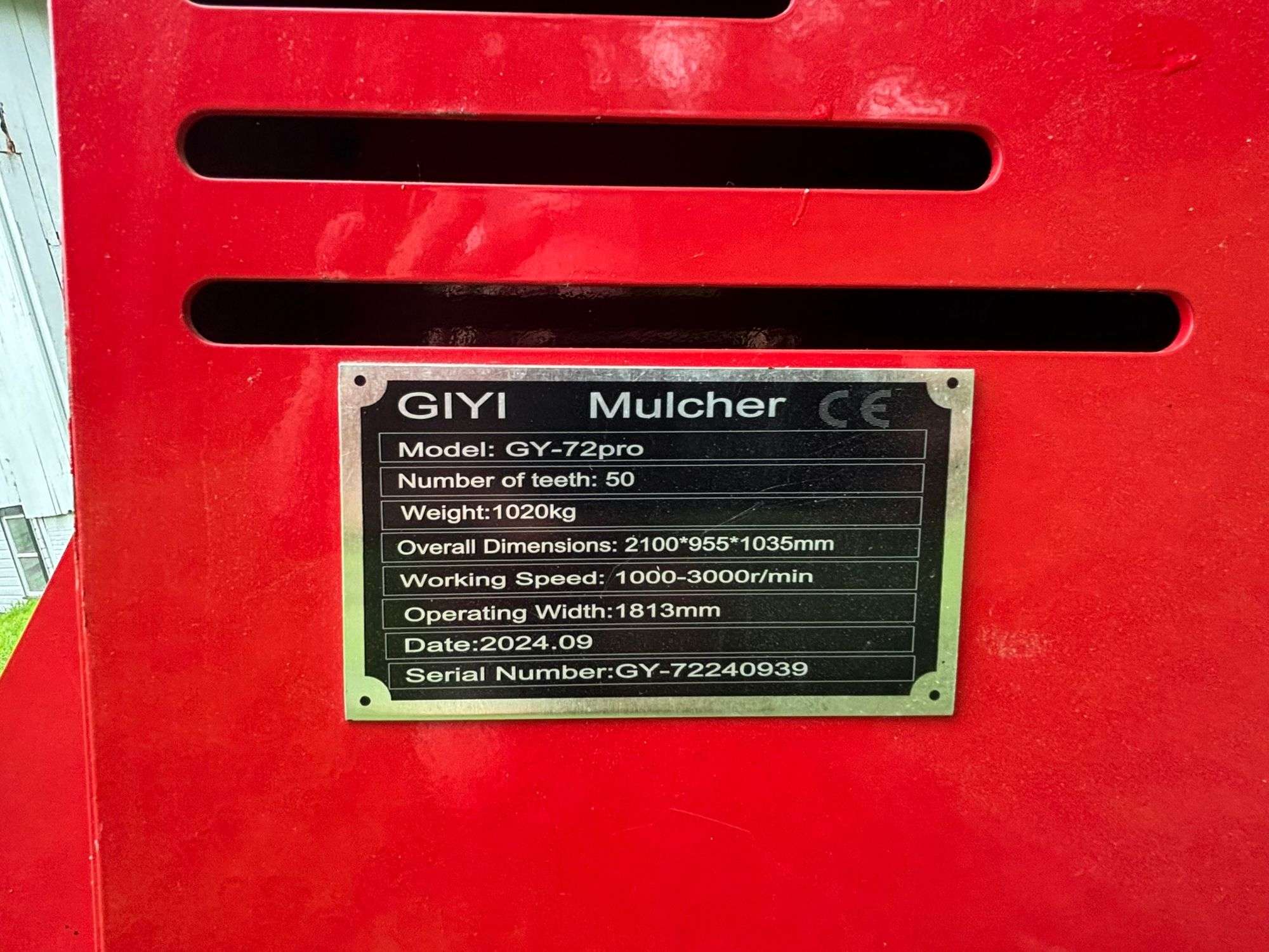 GIYI 72 PRO mulcher, Like New!