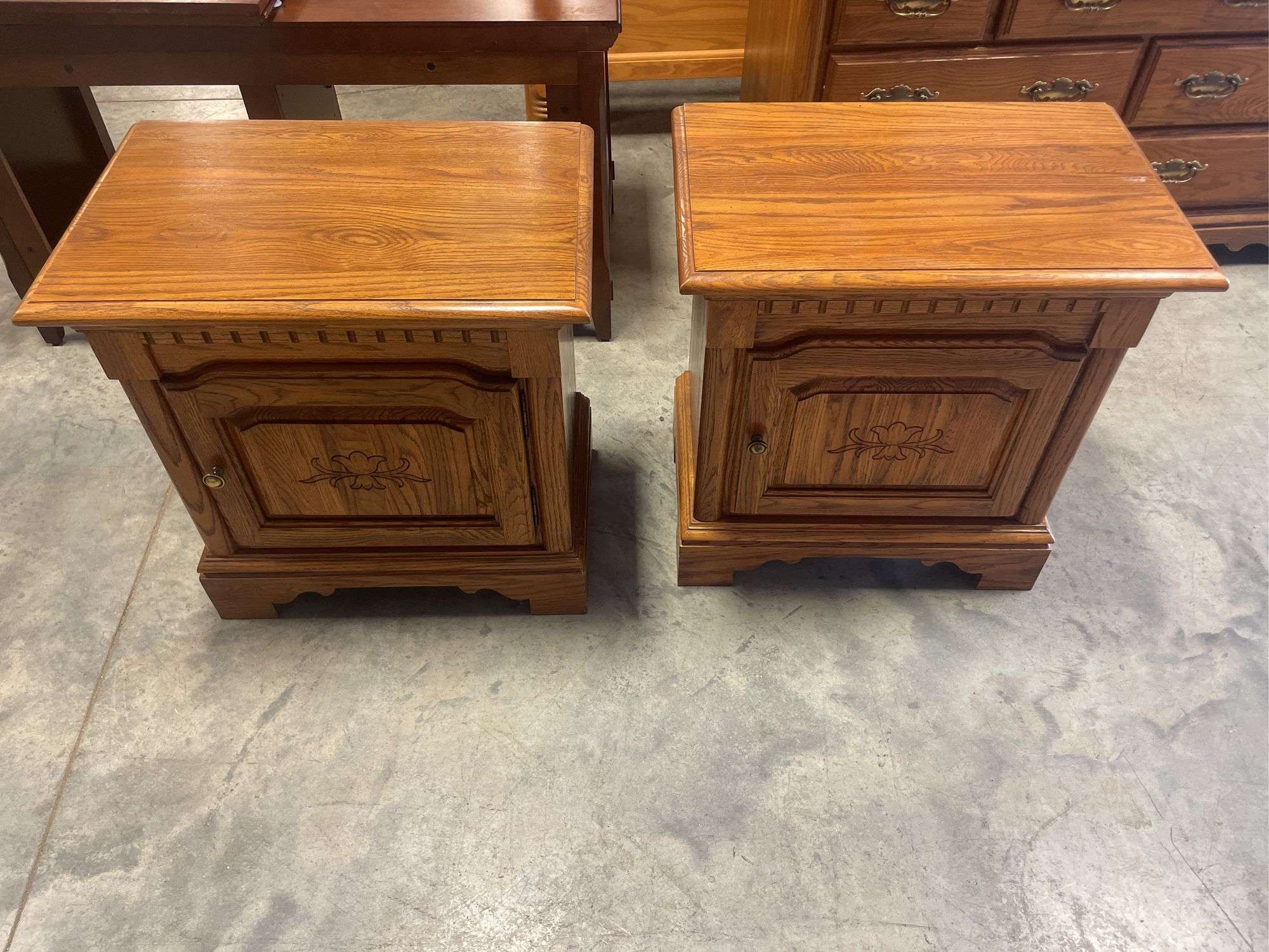 (2) matching wooden night stands