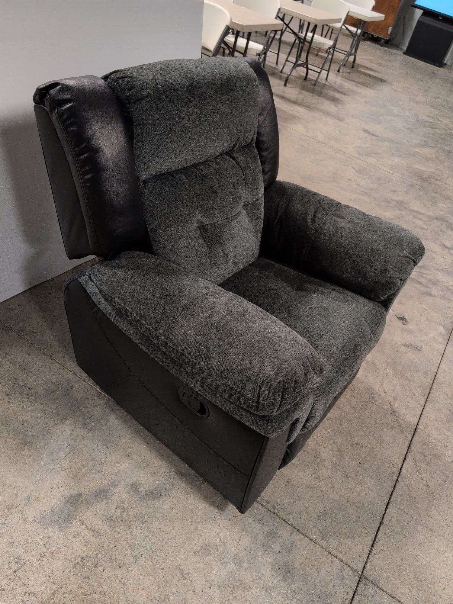 Swade manual rocker recliner with leather accents - great condition