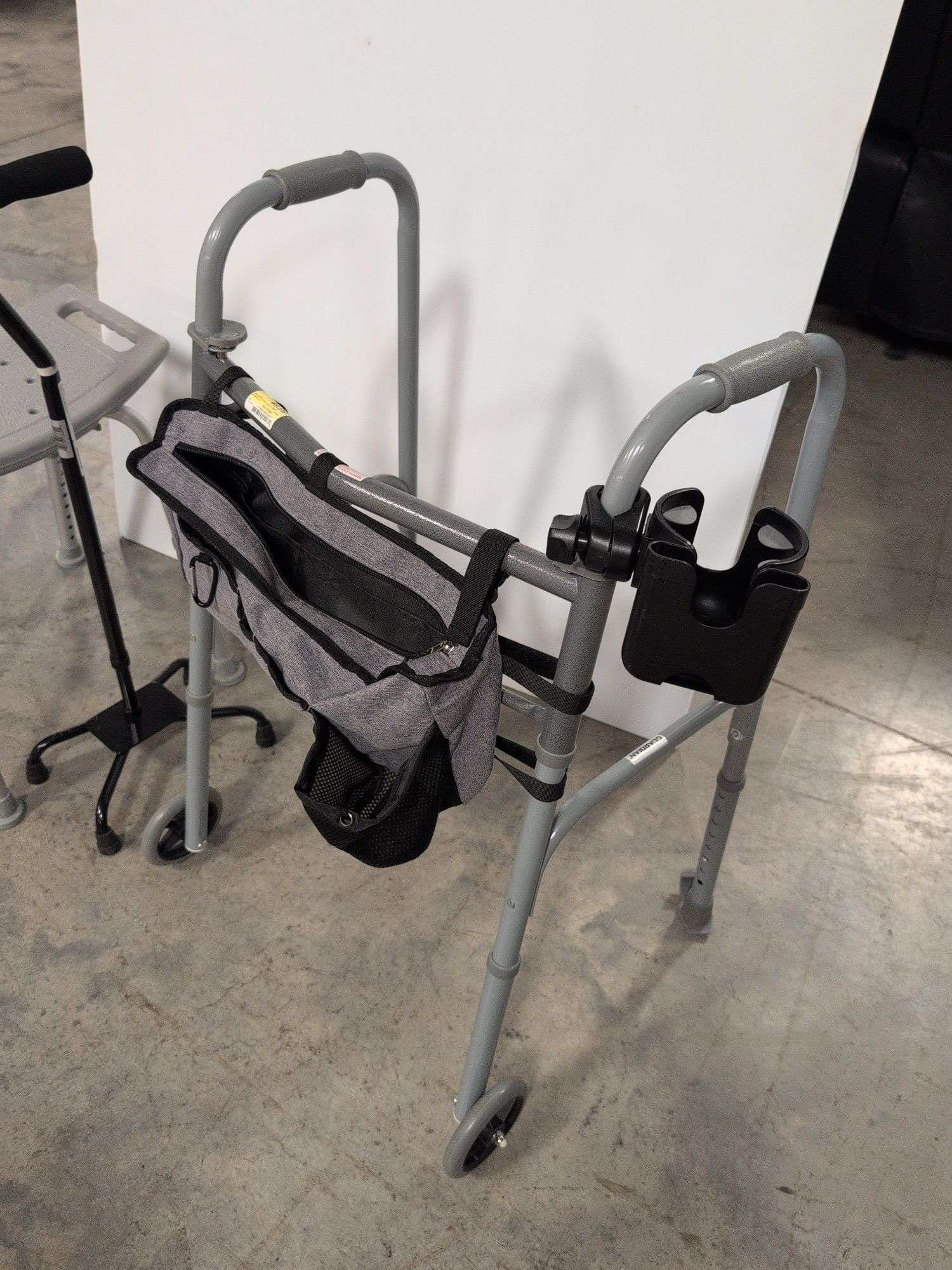 Guardian walker, shower seat, and walking cane