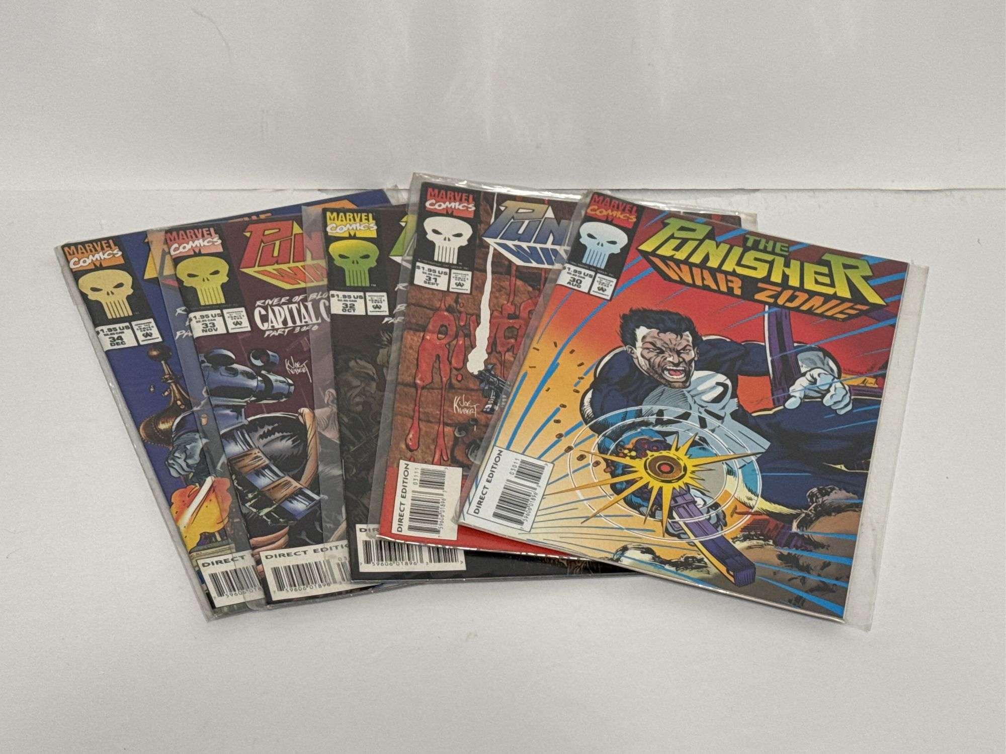 Marvel Comics The Punisher: War Zone Vol. 1 #’s 30, 31, 32, 33 and 34