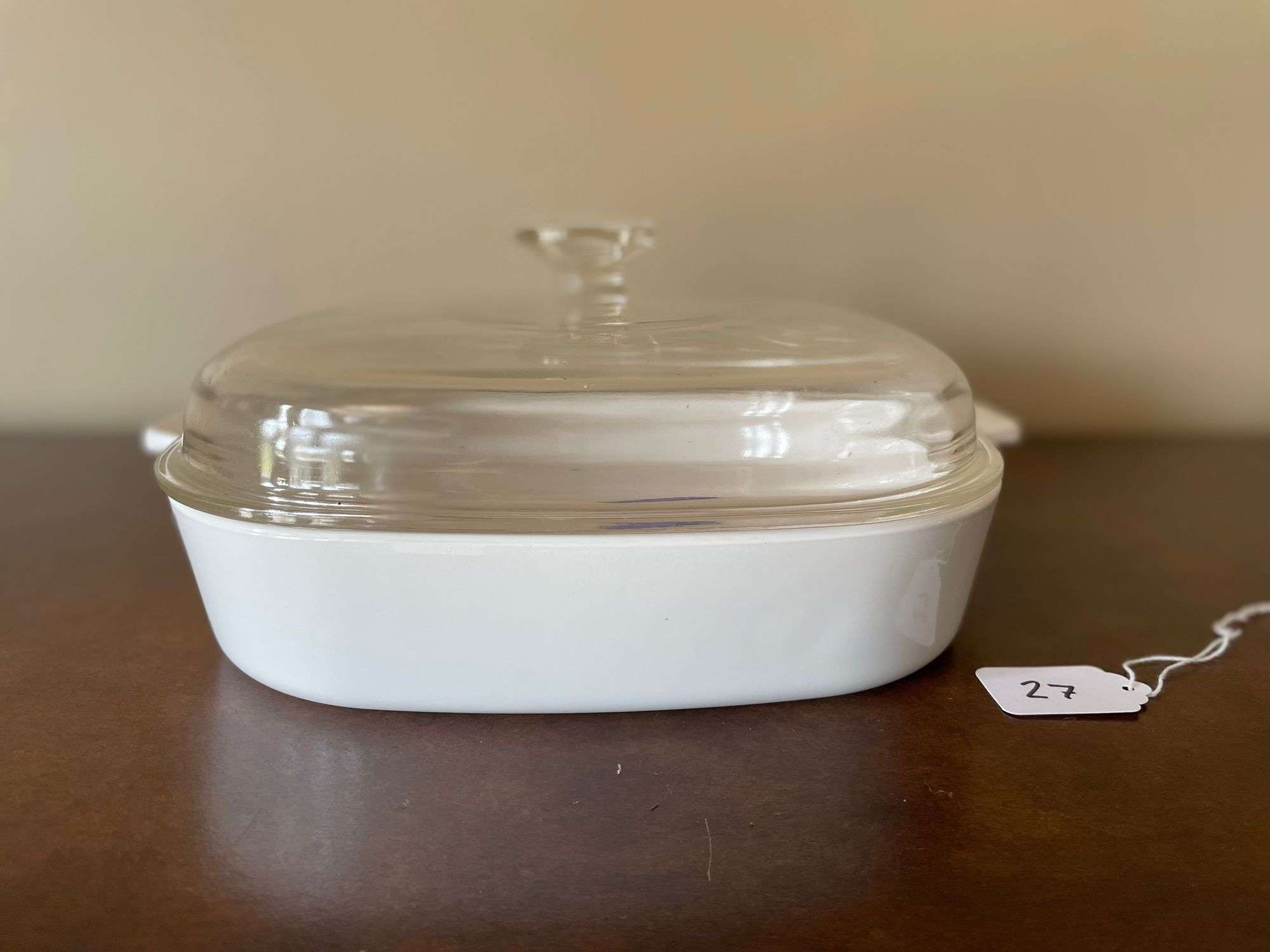 Corning Ware White Casserole Dish with Lid