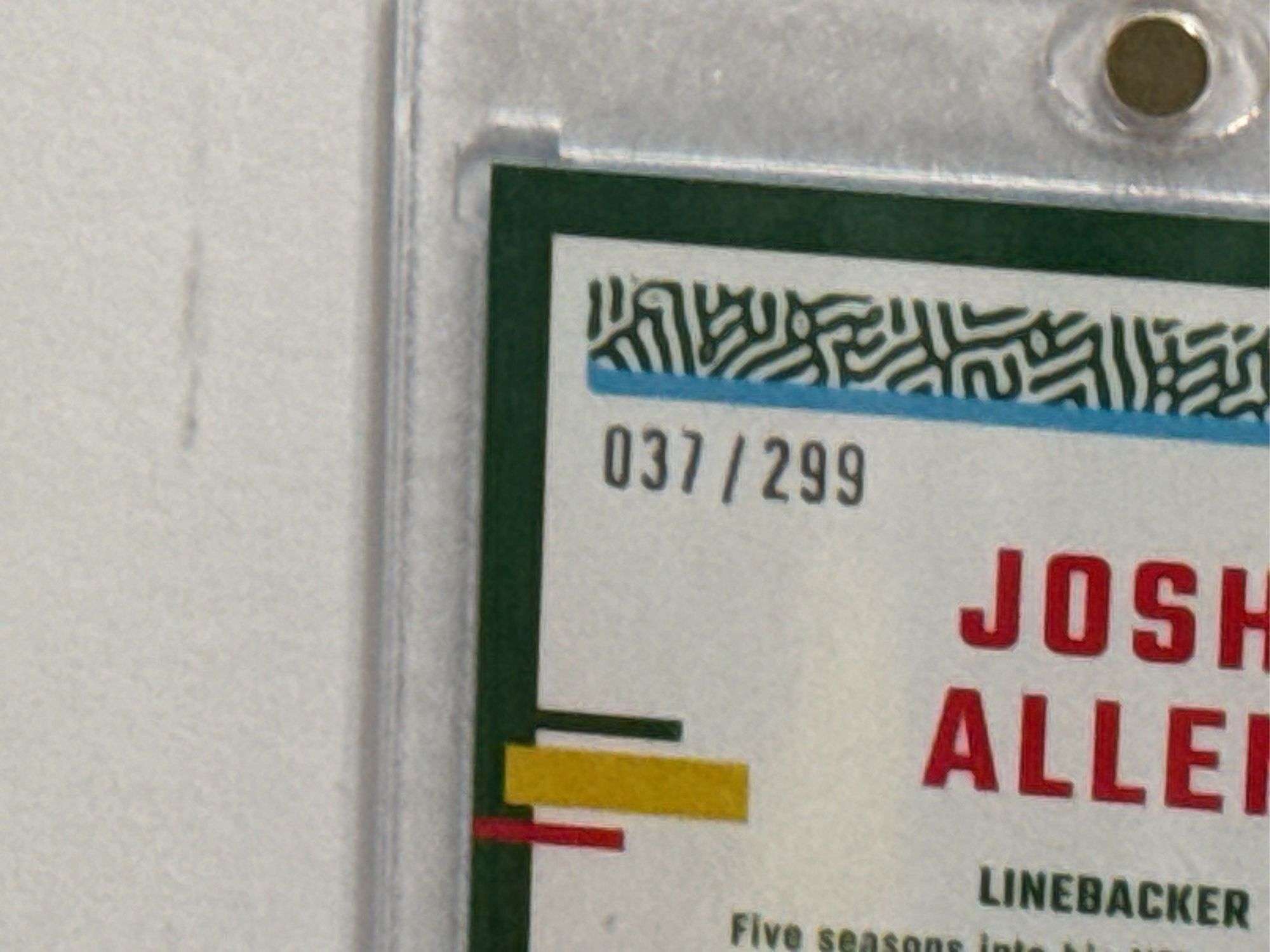 2024 Donruss Elite Series Josh Allen, 2023 Donruss Optic Josh Allen Aqua Refractor, and 2024 Panini