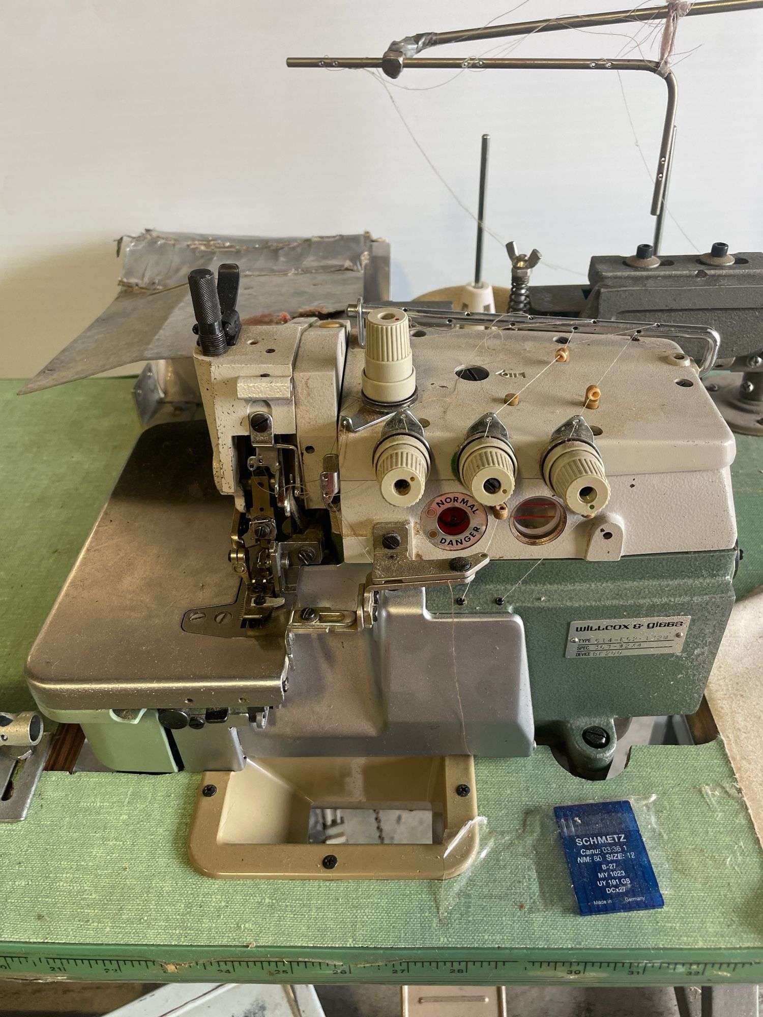 Wilcox and Gibbs surger industrial sewing machine with foot pedals