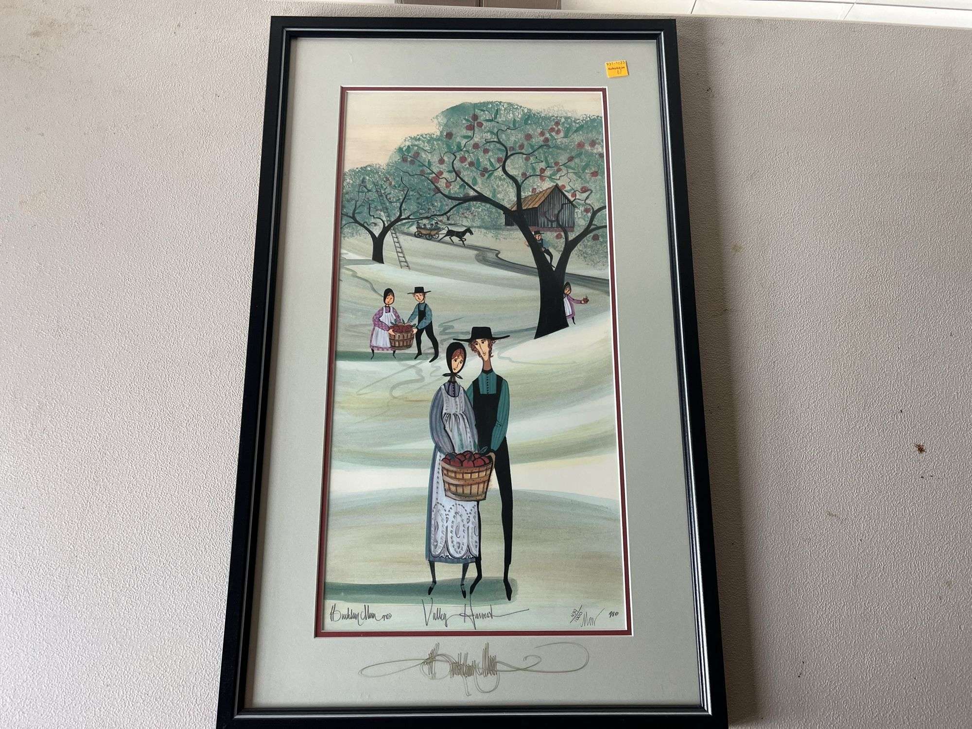 1998 P. Buckley Moss Valley Harvest 439/1000 Signed Lithograph