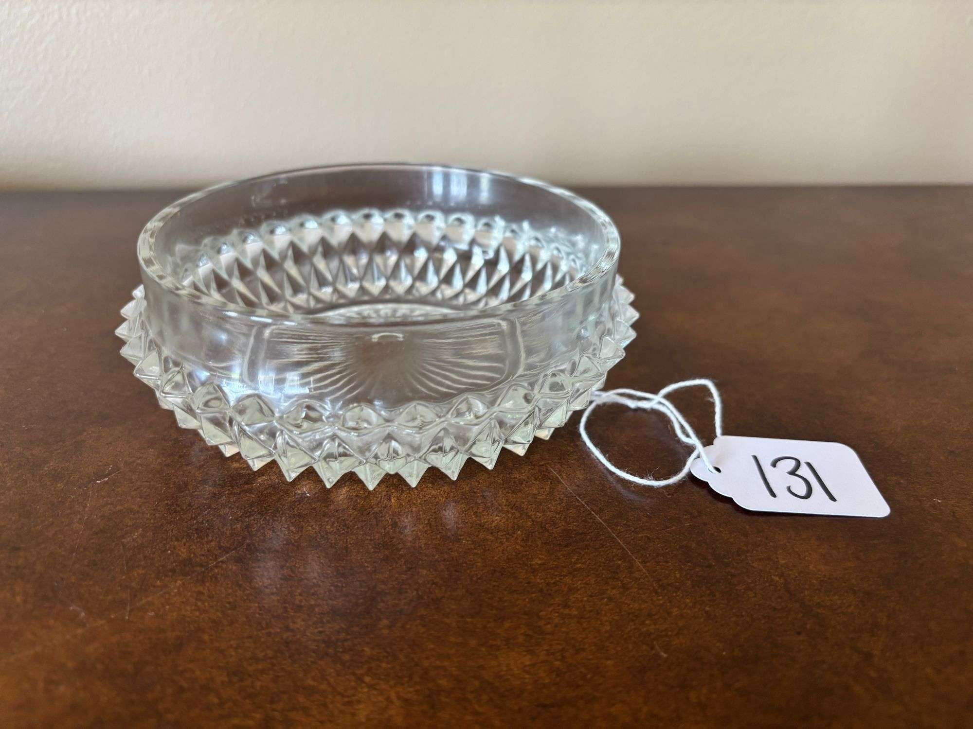 Diamond Point Pattern Indiana Glass Bowl