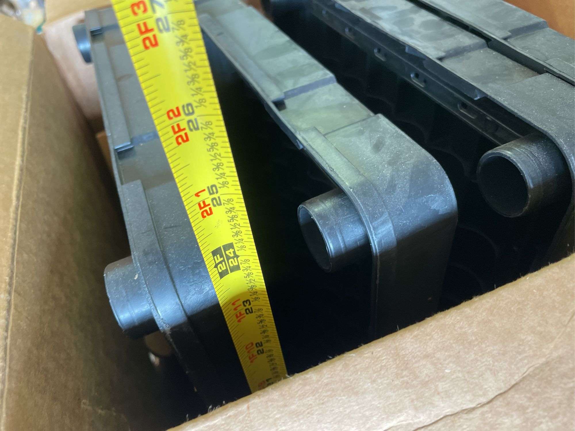 PAIR OF PLASTIC SHELVES