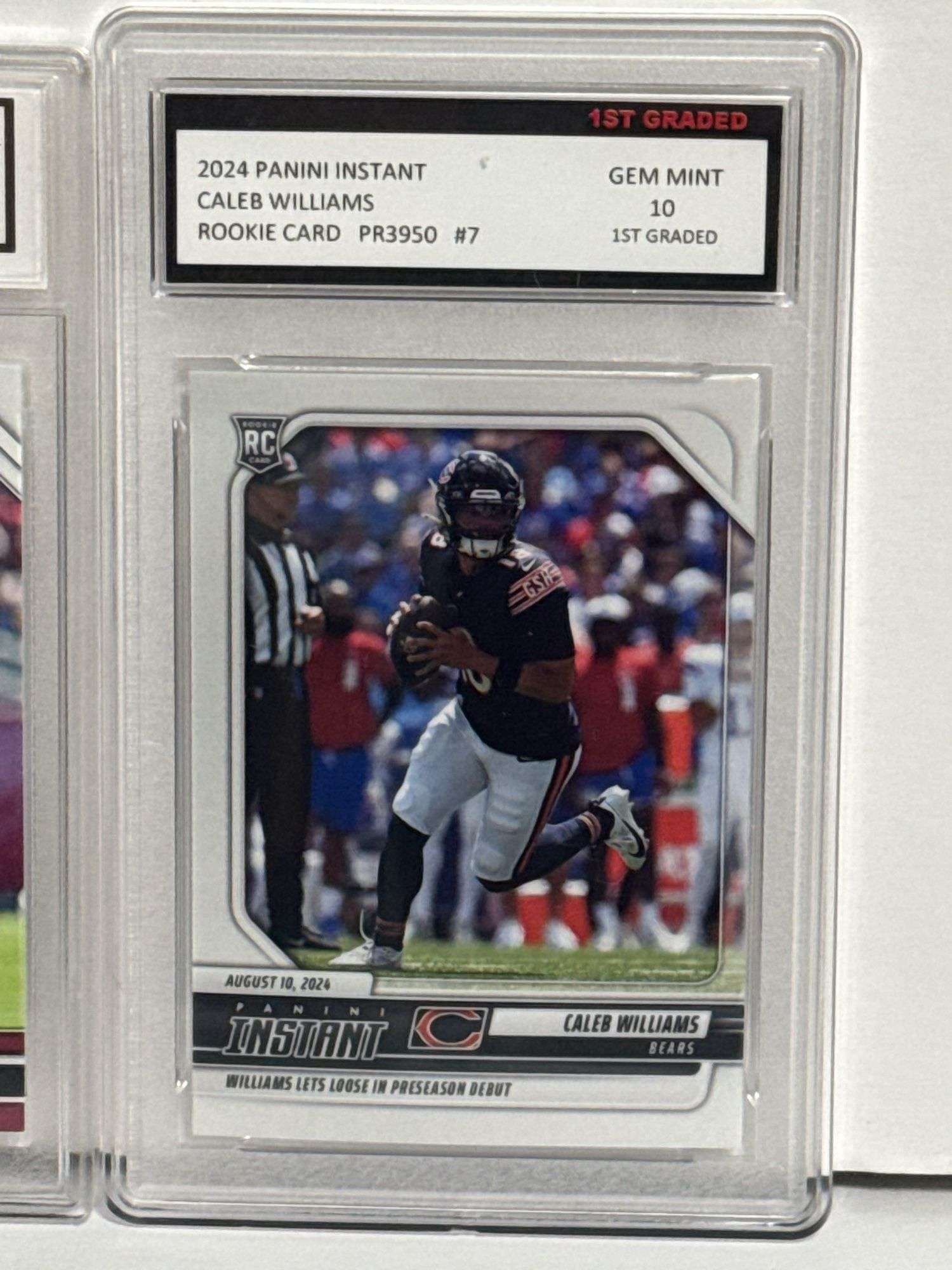 2024 Panini Instant Caleb Williams RC (Gem Mint 10) and 2023 Panini Instant Caleb Williams (Gem Mint