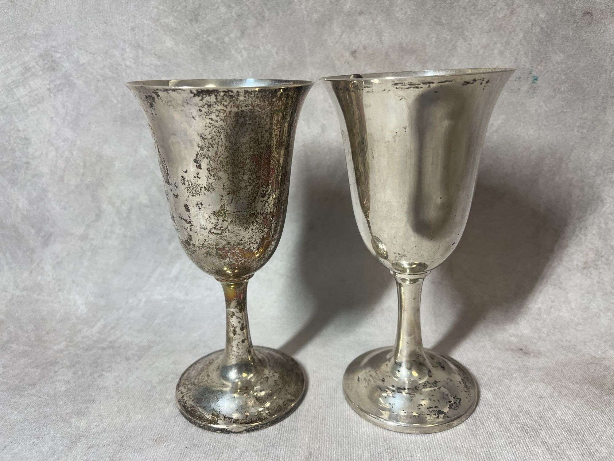 Wallace Sterling Wine Goblets, 9 oz total weight