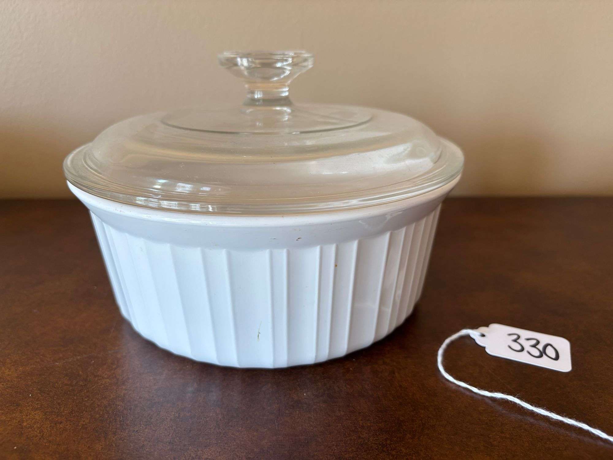 CorningWare French White Round Casserole Dish with Lid
