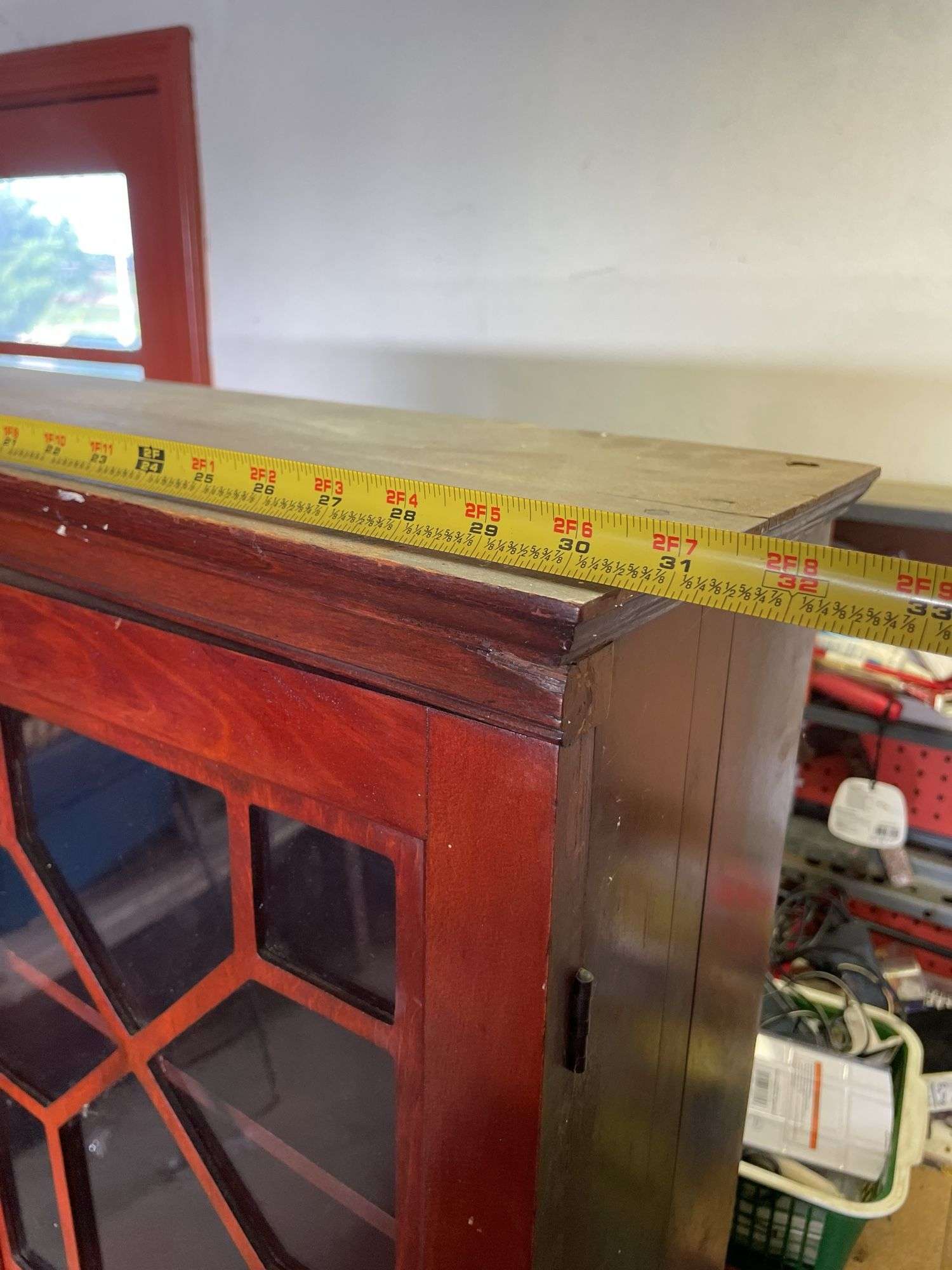VINTAGE SECRETARY DESK WITH CHINA HUTCH
