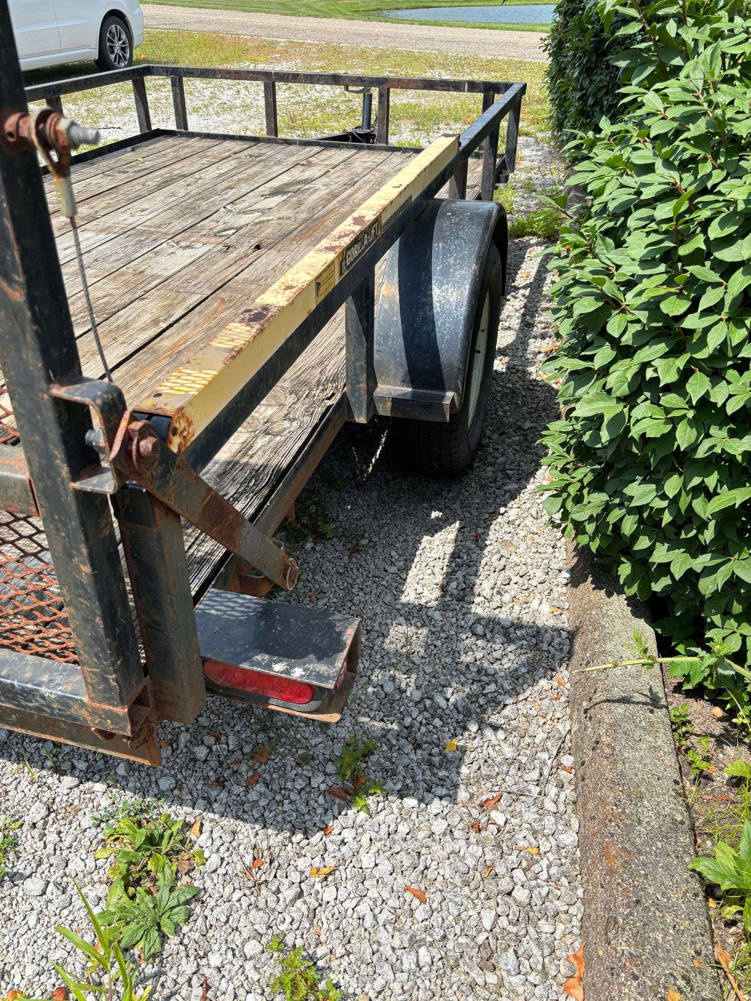 Top Brand 6x10 bumper hitch trailer w/ drop gate