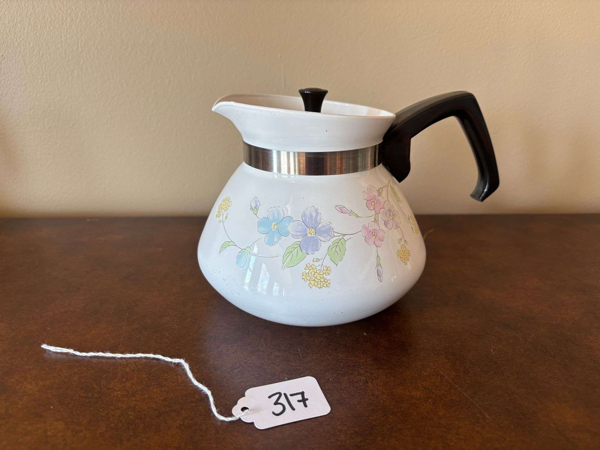 CorningWare Pastel Bouqet6-Cup Teapot