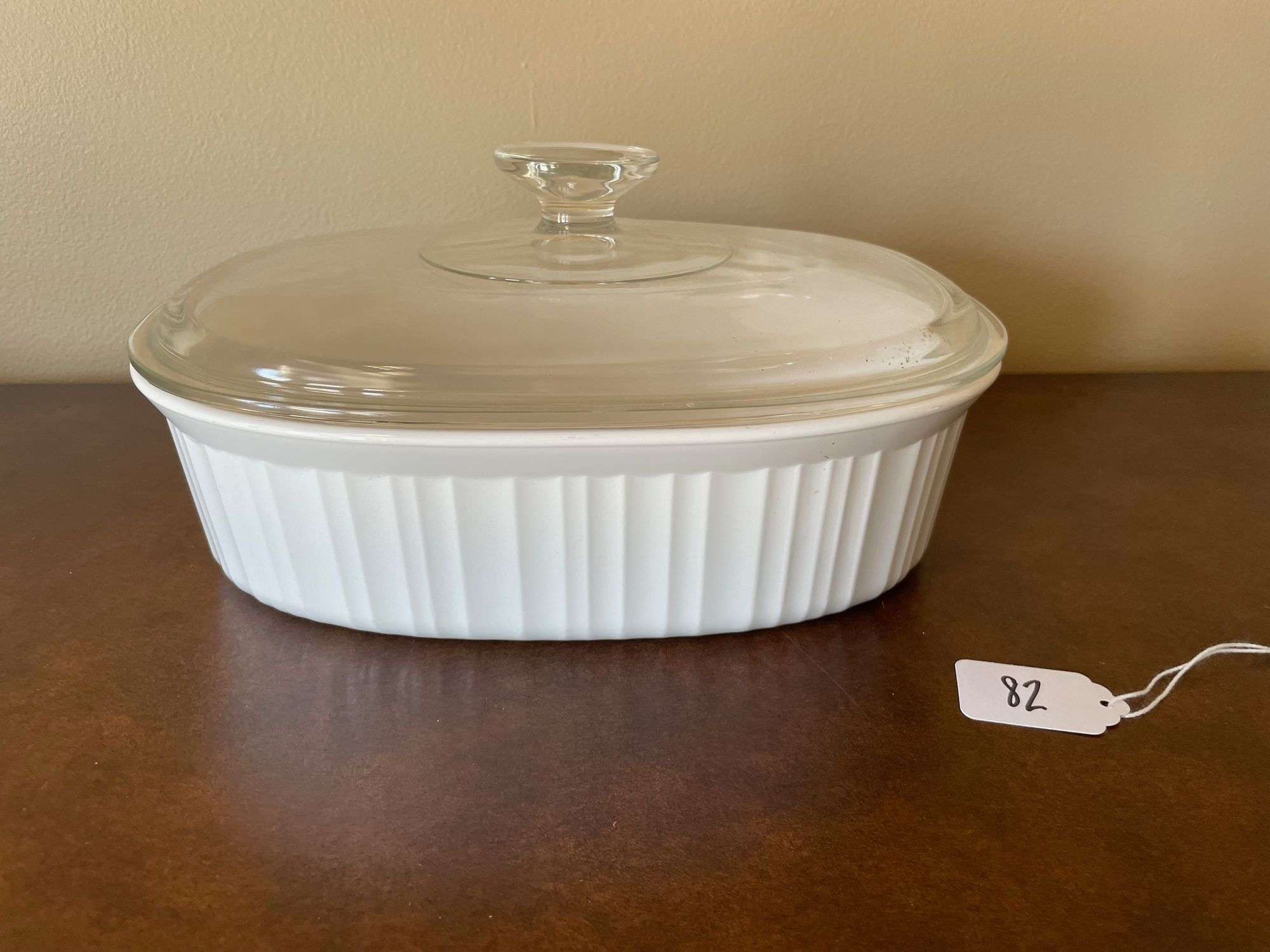Corning Ware White Casserole Dish with Lid