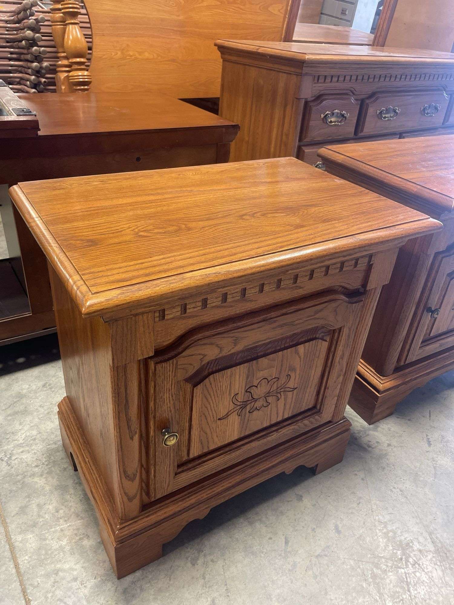(2) matching wooden night stands
