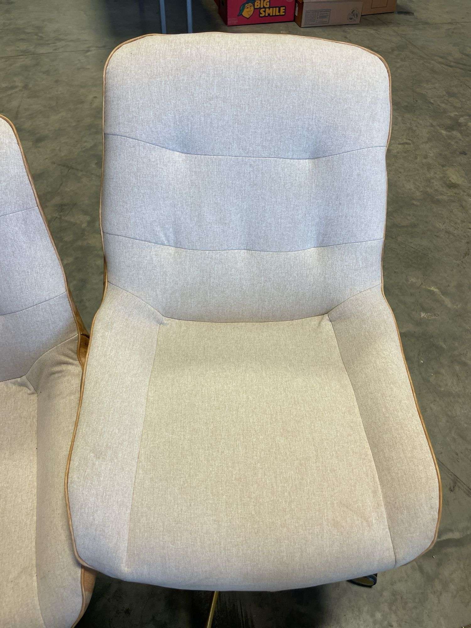 (3) matching rivet celine upholstered home office task chairs