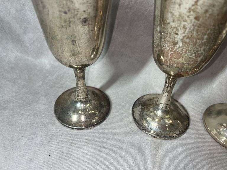 Wallace Sterling Wine Goblets, 1 lb. 1 oz total weight