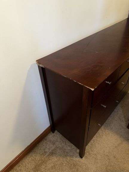 DRESSER, NIGHTSTAND, AND MIRROR